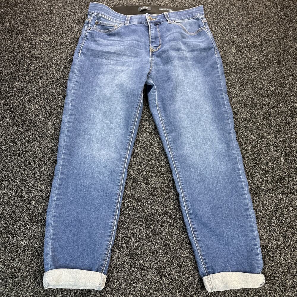 Curve Appeal Women’s Medium Wash Blue High Rise Skinny Stretch Jeans 10/30